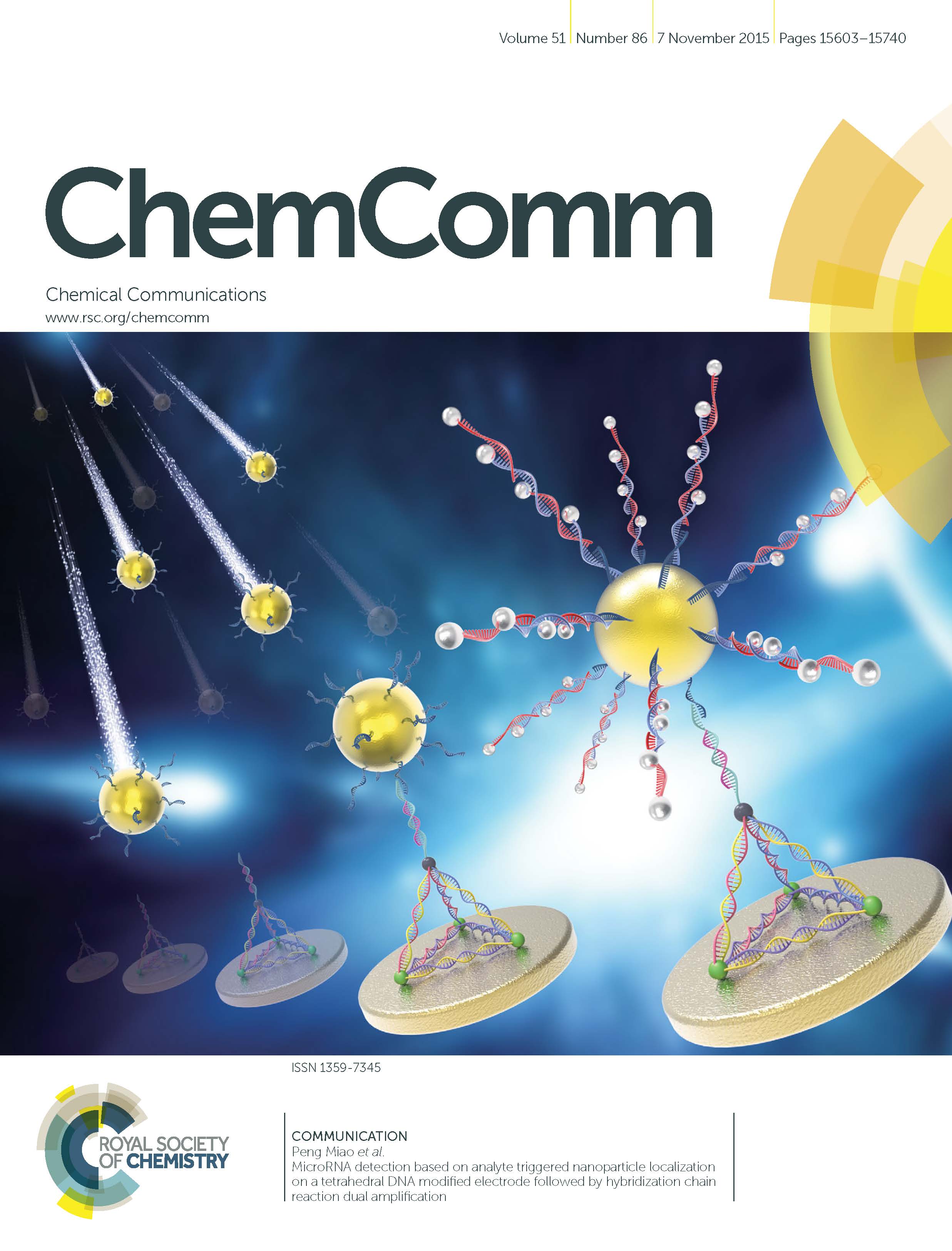 苏州医工所在miRNA超灵敏检测方面取得进展获《Chemical Communications》封面刊载中国科学院苏州生物医学工程技术研究所